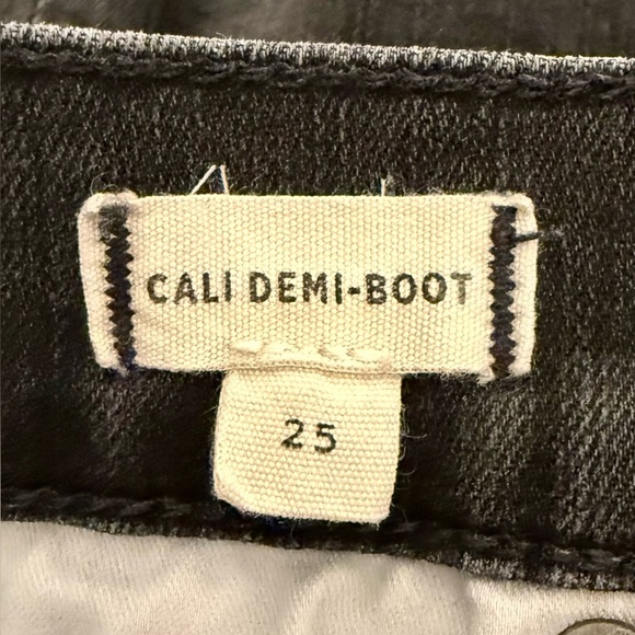 Madewell Women’s Cali‎ Demi-Boot Light Black Wash Ankle Denim Jeans Size 25 - Picture 3 of 11